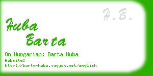 huba barta business card